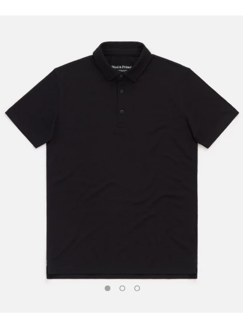 Wool and Prince Merino Wool Polo Men's Black Size S